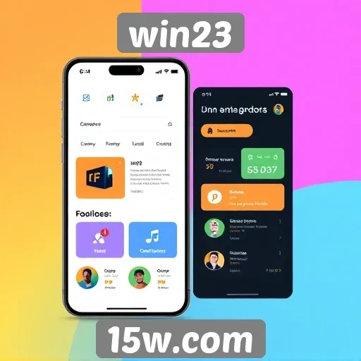 Interface do usuário do site Win23 é otimizada para mobile